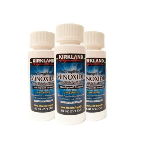 Kirkland Minoxidil 5% Extra Strength Men Hair Regrowth Solution 3 Month Supply